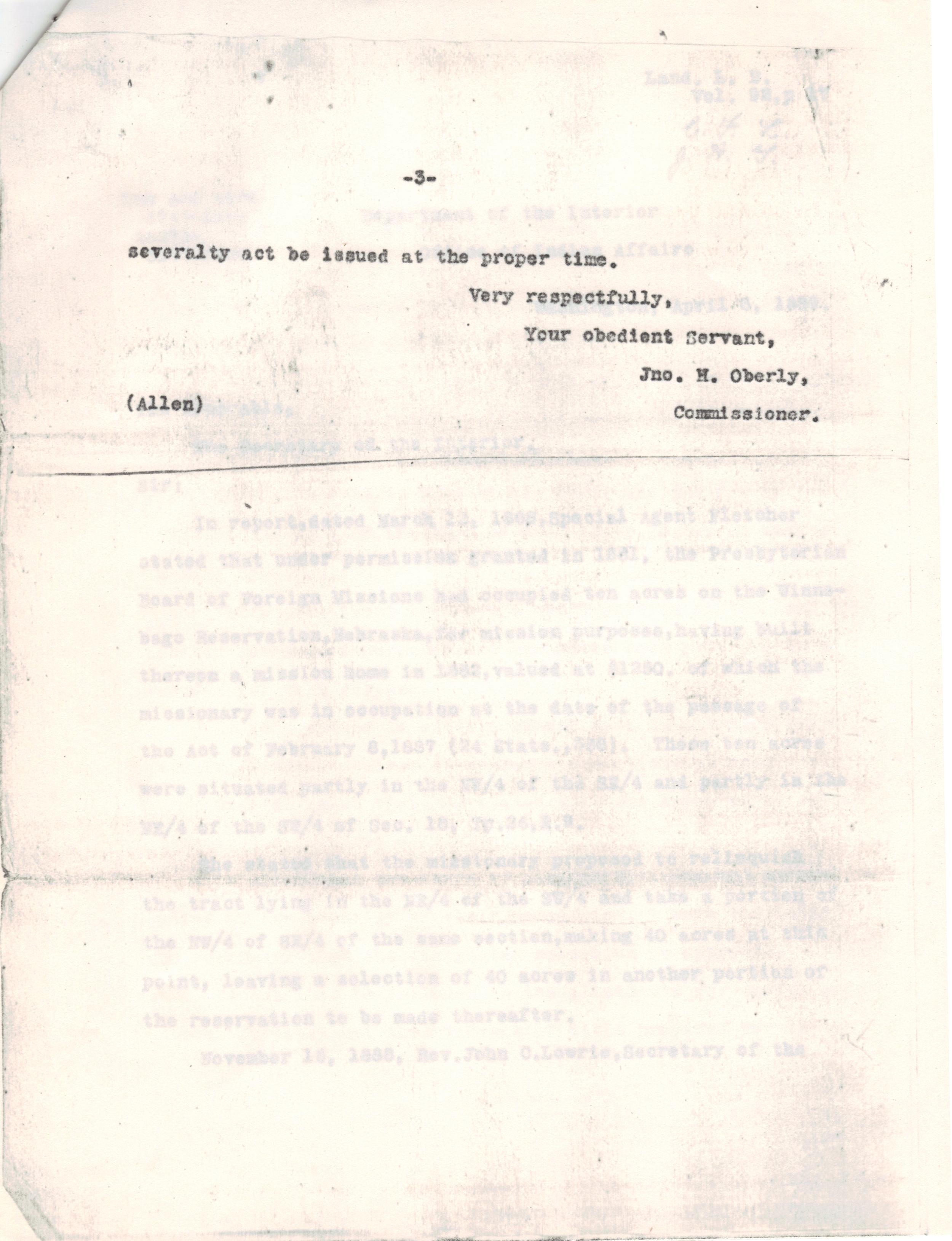 April 3, 1889: Law and land document (3)
